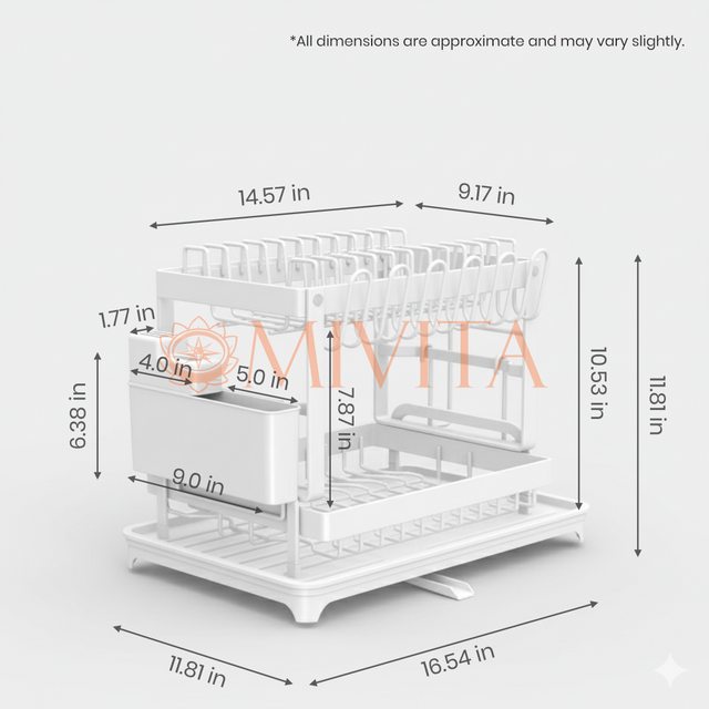 2-Tier Countertop Dish Drying Rack: Elevated Kitchen Clarity