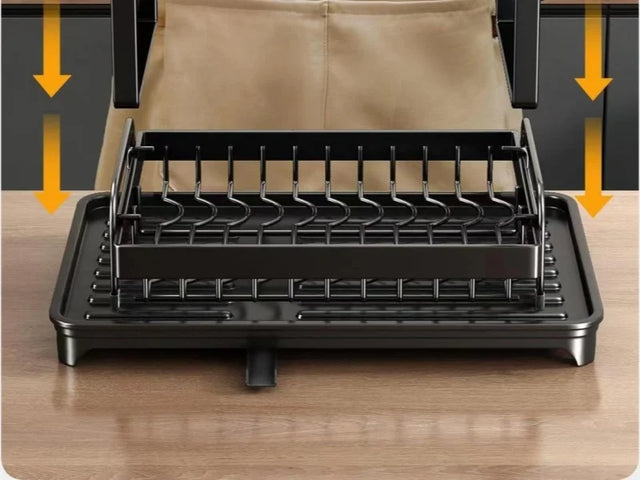 2-Tier Countertop Dish Drying Rack: Elevated Kitchen Clarity
