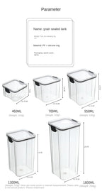 Specifications of grain sealed tanks with dimensions and weights.