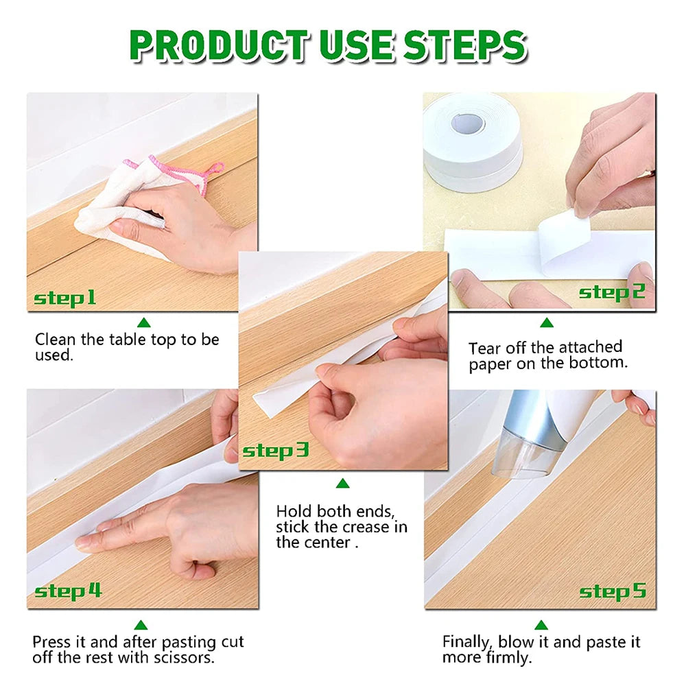 Self-Adhesive Sealer for Dirty-Free Corners: Effortless Home Neatness