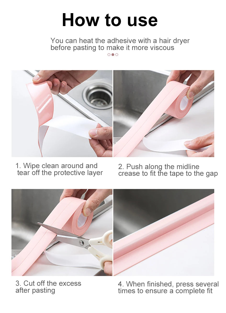 Self-Adhesive Sealer for Dirty-Free Corners: Effortless Home Neatness